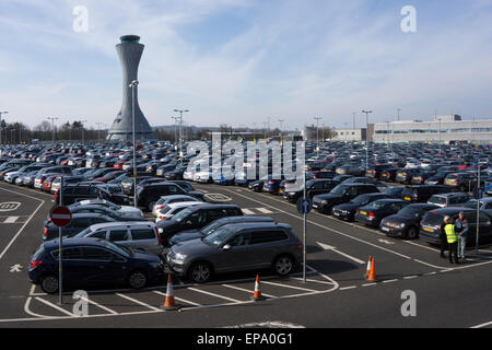 Parkplatz und Kontrollturm, Edinburgh Stockfoto