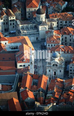 Dubrovnik Altstadt, Kroatien. Luftaufnahme. Stockfoto