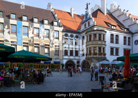 Bin Platzl Platz, Platz, München, Oberbayern, Deutschland Stockfoto