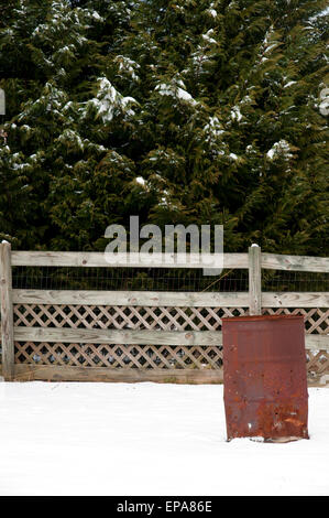Lauf im Schnee zu verbrennen Stockfoto