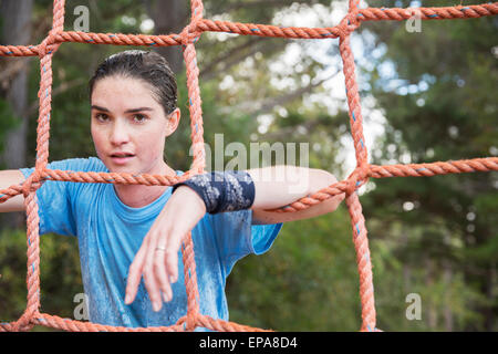 Porträt Frau net Bootcamp Stockfoto