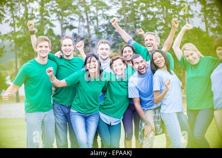 Porträt Team Begeisterung jubeln Stockfoto