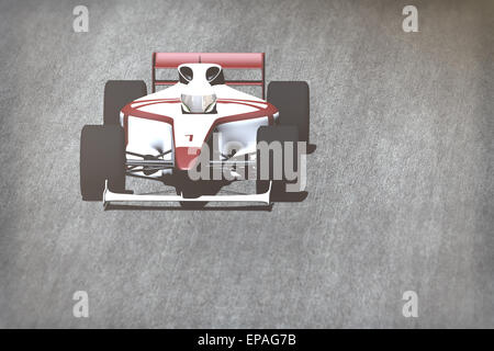 Formel 1, Indy Typ Rennwagen auf Track 3D Grafik rendern ...