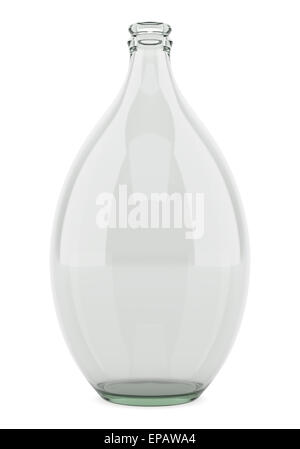 leere Flasche isoliert auf weißem Hintergrund Stockfoto