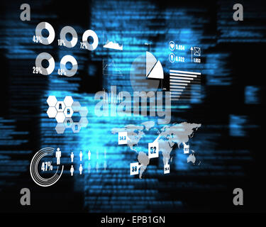 Zusammengesetztes Bild der Technologie-Schnittstelle Stockfoto