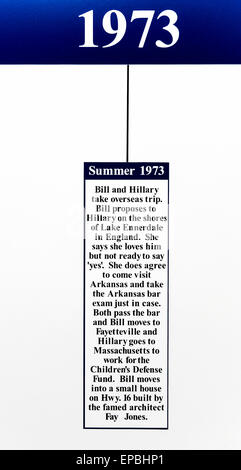 Fayetteville, Arkansas, USA. 15. Mai 2015. Das Haus, das zukünftige Präsident Bill Clinton gekauft für 17.500 US-Dollar im Jahr 1975 als Anreiz für seine Freundin Hillary, seinen Heiratsantrag anzunehmen, ist heute bekannt als The Clinton House Museum. Das Haus, ein Schlafzimmer, 1.650-Quadratfuß Tudor Revival Bungalow Baujahr 1931, war der Ort von der Clinton-Hochzeit am 11. Oktober 1975. Es ist die einzige Heimat, die sie besaßen vor Eintritt in staatliche und nationale Politik. Bildnachweis: Brian Cahn/ZUMA Draht/Alamy Live-Nachrichten Stockfoto