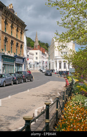 Blick entlang Bellview Terrasse Great Malvern, Worcestershire, England, UK Stockfoto