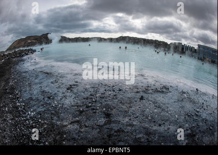 Blaue Lagune Island - fisheye views Stockfoto