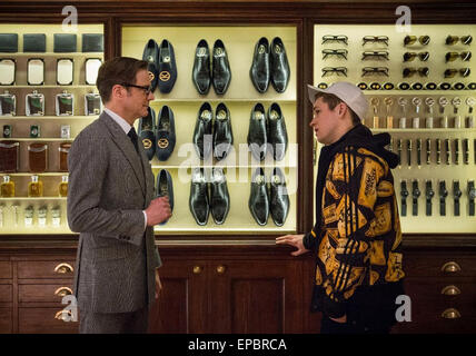 KINGSMAN: Der SECRET SERVICE 2014 Twentieth Century Fox mit Colin Firth auf der linken Seite und Taron Egerton Stockfoto