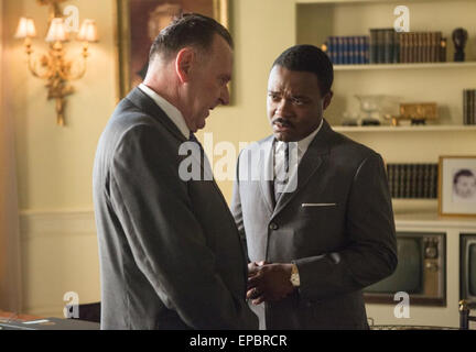 SELMA 2014 Paramount Pictures Film mit David Oyelowo als Martin Luther King Jnr und Tom Wilkinson als Präsident Lyndon Johnson Stockfoto