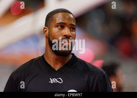 Bonn, Deutschland. 15. Mai 2015. Basketball, Bundesliga, Playoffs, match-3, Bonn, Deutschland, 15.05.2015: Telekom Baskets gegen Ratiopharm Ulm: Deonte Burton (Ulm). Bildnachweis: Jürgen Schwarz/Alamy Live-Nachrichten Stockfoto