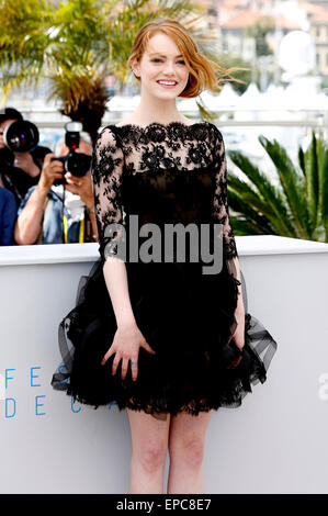 Emma Stone Beim Photocall Zu "Irrationale Mann" Auf Dem Festival de Cannes 2015/68. Internationalen Filmfestspielen von Cannes, 15.05.2015 Stockfoto