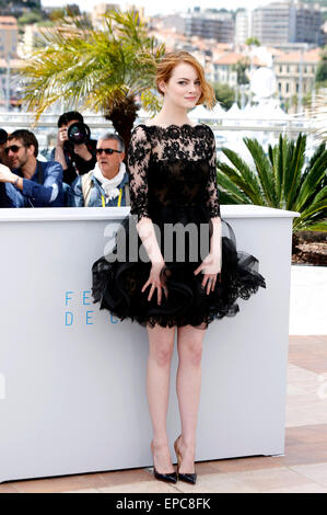 Emma Stone Beim Photocall Zu "Irrationale Mann" Auf Dem Festival de Cannes 2015/68. Internationalen Filmfestspielen von Cannes, 15.05.2015 Stockfoto