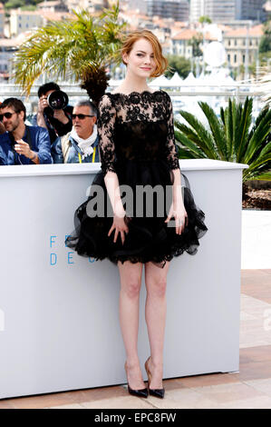 Emma Stone Beim Photocall Zu "Irrationale Mann" Auf Dem Festival de Cannes 2015/68. Internationalen Filmfestspielen von Cannes, 15.05.2015 Stockfoto