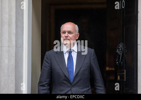 Iain Duncan Smith, Arbeit und Renten Sekretär in 10 Downing Street, nachdem das Kabinett Umbildung Stockfoto
