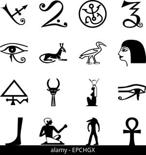 Ägypten-Symbole. Vektor-format Stock Vektor