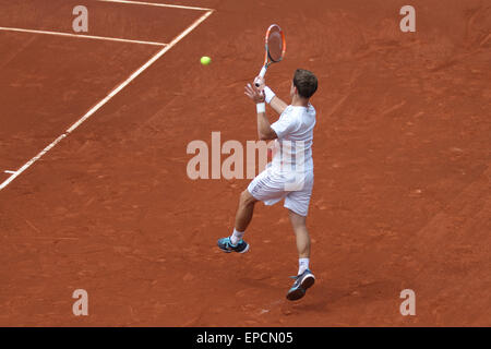 ISTANBUL, Türkei - 1. Mai 2015: Argentinische Spieler Diego Schwartzman in Aktion während Viertel Finale gegen kolumbianische playe Stockfoto