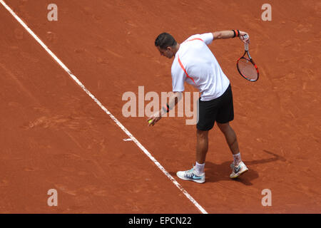 ISTANBUL, Türkei - 1. Mai 2015: Kolumbianischer Spieler Santiago Giraldo in Aktion während Viertel Finale gegen argentinische Spieler Stockfoto