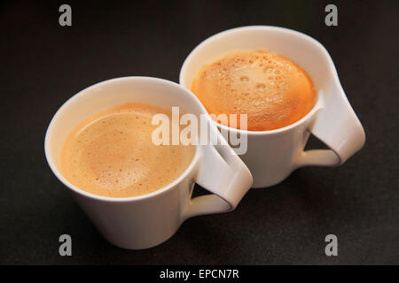 Zwei Tassen Kaffee Stockfoto