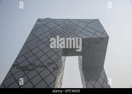 CCTV-Bürogebäude bauen von niederländischen Architekten Remco Koolhaas in Peking Stockfoto