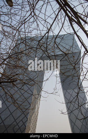 CCTV-Bürogebäude bauen von niederländischen Architekten Remco Koolhaas in Peking Stockfoto