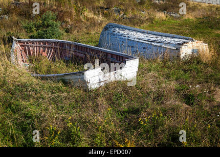 Alten Holzboote in der Stadt von Brigus, Neufundland, Kanada. Stockfoto