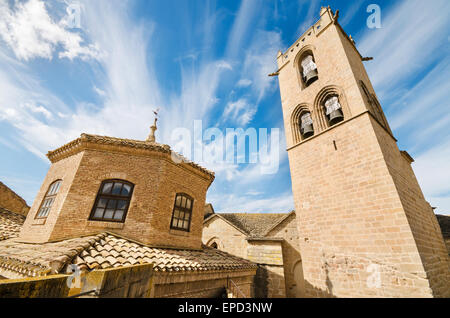 Detail der berühmten Olite Burg in Navarra, Spanien. Stockfoto