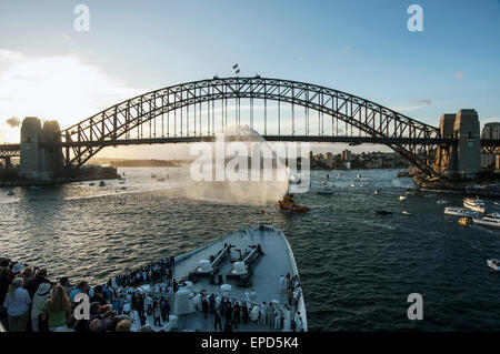 Sydney Harbour Bridge während QE2 besuchen im Jahr 2007 Stockfoto