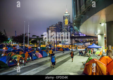 HONG KONG, NOV 12: Regenschirm-Revolution in Admiralty auf 12. November 2014. Stockfoto