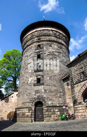 Die Nürnberger Burg war im Mittelalter eines der wichtigsten kaiserlichen Schlösser des Heiligen Römischen Reiches. Stockfoto