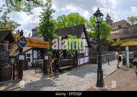 Die Nürnberger Burg war im Mittelalter eines der wichtigsten kaiserlichen Schlösser des Heiligen Römischen Reiches. Stockfoto