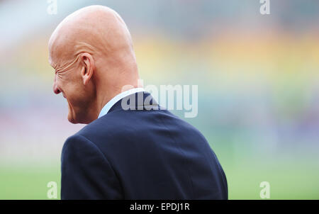 Ehemalige italienische Schiedsrichter Pierluigi Collina im Stadion während der Frauen Champions-League-Finale match zwischen FFC Frankfurt und Paris St. Germain in der Friedrich Ludwig Jahn Sportpark in Berlin, Deutschland, 14. Mai 2015. Foto: Lukas Schulze/dpa Stockfoto