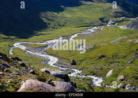 Italien Trentino Stelvio national Park Noce Bach-Quellen Stockfoto