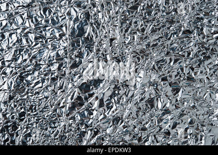 Aluminium-Folie-Hintergrund Stockfoto