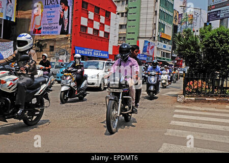 Zwei Rädern in den Süden indischen Stadt Bangalore Stockfoto