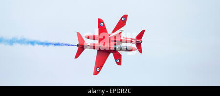 Rote Pfeile auf einen Trainingstag auf der Bombardierung Range bei Donna Nook, Lincolnshire. VEREINIGTES KÖNIGREICH. Stockfoto