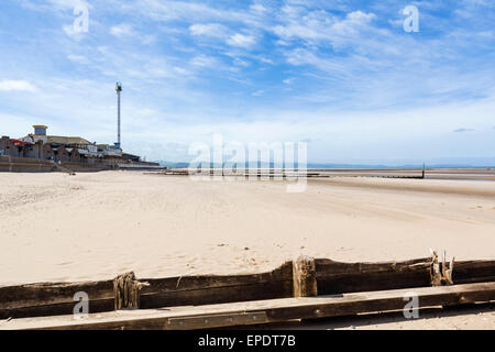 Der Strand in Rhyl, Denbighshire, Wales, UK Stockfoto