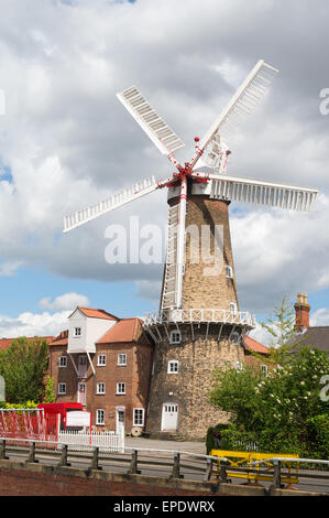 Maud Foster Windmühle, Boston, Lincolnshire, England, Vereinigtes Königreich Stockfoto