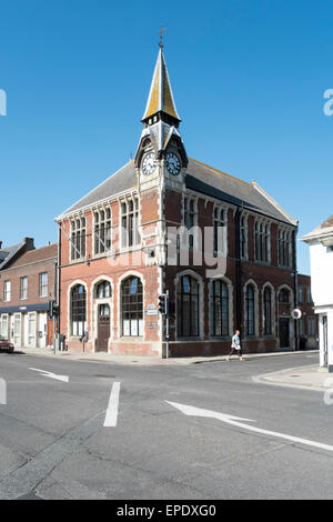 Rathaus-Turmuhr, Nordstraße, Wareham, Dorset, England, Vereinigtes Königreich Stockfoto