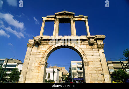 Griechenland, Athen, das Hadrianstor Stockfoto