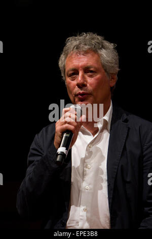 Turin, Italien, 17. Mai 2015. Italienischer Schriftsteller Alessandro Baricco während einer Präsentation auf der Buchmesse 2015 Turin Stockfoto