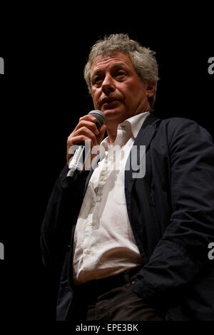 Turin, Italien, 17. Mai 2015. Italienischer Schriftsteller Alessandro Baricco während einer Präsentation auf der Buchmesse 2015 Turin Stockfoto