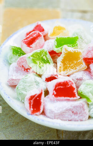 Loukoumi, Griechisch / Türkisch traditionellen Genuss Stockfoto