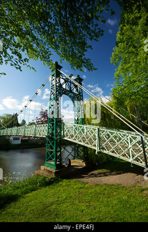 Porthill Brücke über den Fluss Severn in Quarry Park Shrewsbury Shropshire West Midlands England UK Stockfoto