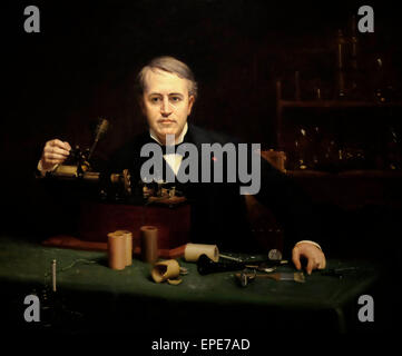 A Thomas Edison, Erfinder, um 1890 Stockfoto