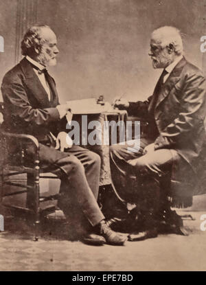 Konföderierten Generäle Joseph E Johnston und Robert E Lee, 1870 Stockfoto