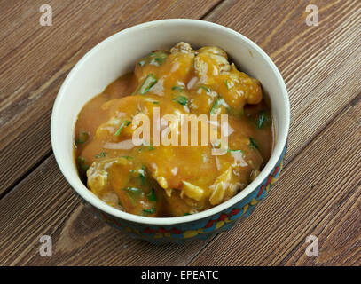 Zeichnen Sie Suppe - Suppe in der südöstlichen Region von Nigeria beliebt. Stockfoto