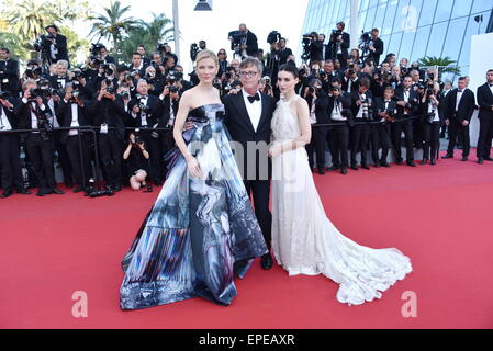 Schauspielerin Rooney Mara, Regisseur Todd Haynes und Schauspielerin Cate Blanchett / Teilnahme an der Red Carpet Premiere Carol / 68. Cannes Film Festival/Festival de Cannes 2015/17.05.2015/picture Allianz Stockfoto