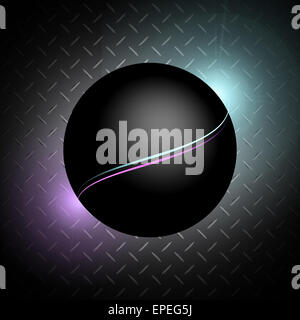 Planet auf dem Metall Hintergrund. Stockfoto