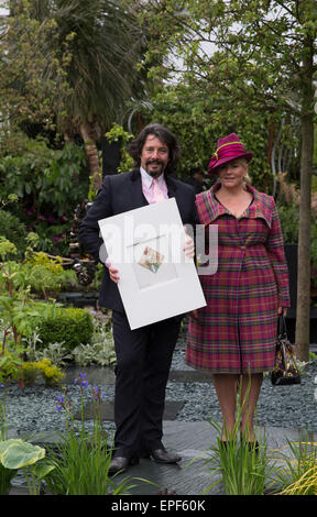 Laurence Llewelyn-Bowen und seine Frau besuchen RHS Chelsea Flower Show 2015 Stockfoto